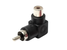 PLUG ADAPTADOR 1RCA MACHO X 1RCA FEMEA 90 GRAUS