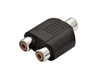 PLUG ADAPTADOR 2RCA FEMEA X 1RCA FEMEA