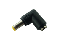 PLUG ADAPTADOR P-4 2,1MM FEMEA X 1,8MM/5,4MM MACHO 90G (AMARELO)