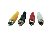 PLUG RCA MACHO P/CABO PLASTICO