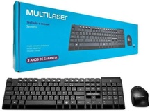 TECLADO+MOUSE SEM FIO USB MULTILASER TC-251 / CS-300