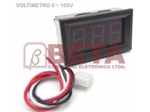 SHIELD VOLTIMETRO DIGITAL 3 FIOS 0V A 100VDC  P/PAINEL LED