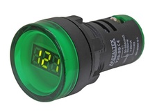 VOLTIMETRO DIGITAL 22MM VERDE 50V A 265V METALTEX