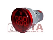 VOLTIMETRO DIGITAL 50-265VCA 22MM CIRCULAR METALTEX