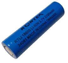 BATERIA RECARREG LI-ION TAM.18650 3,7V 2200MAH S/ TERMINAL