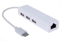 CABO USB TIPO-C + HUB 3 PORTAS USB A + REDE LAN STORM TECH