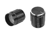 KNOB ESTRIADO 6MM PRETO