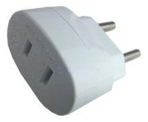 PLUG ADAPTADOR AC 02M REDONDO X 02F CHATOS  EX-1012