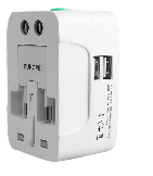 PLUG ADAPT AC EUROPEU C/ 2 PORTAS USB LUATEK LWJ-2204